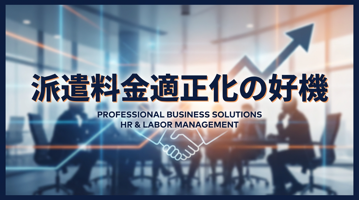 【2026年最新】派遣料金の適正化が進む!派遣会社が知っておくべき価格交渉の新指針と実務対応