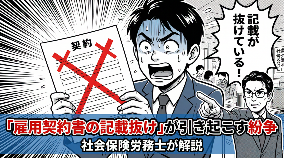 日本全国の派遣元で頻発する「雇用契約書の記載抜け」が引き起こす紛争｜社会保険労務士が解説